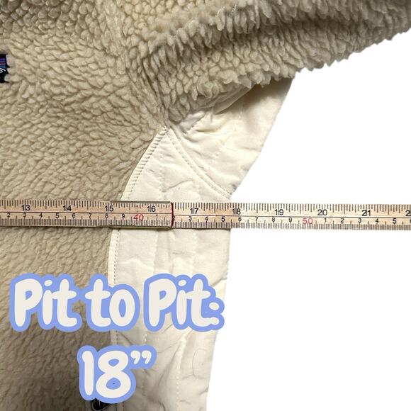 Patagonia Retro-X Jacket Women’s S Tan Full Zip Long Sleeve Deep Pile 23071 - Picture 8 of 10